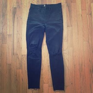 Madewell distressed black denim jeans